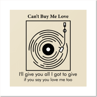 Cant't Buy Me Love (The Beatles) Posters and Art